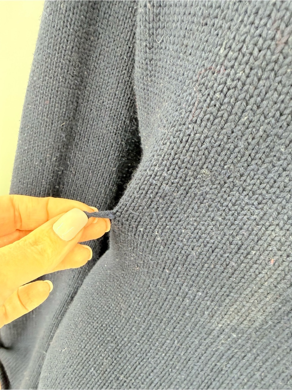 Classic Navy Cowl Neck Sweater Dress - Picture 7 of 7